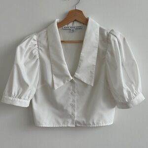 HYFVE puff sleeve crop cotton down